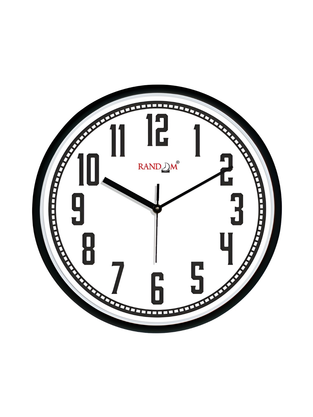

RANDOM Printed Round Shaped Sweep Silent Movement Contemporary Wall Clock, White