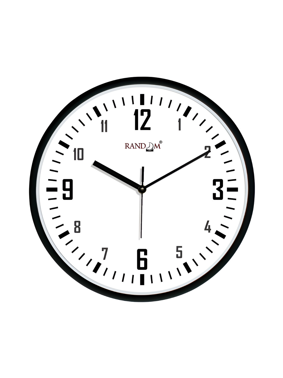 

RANDOM Printed Round Shaped Sweep Silent Movement Contemporary Wall Clock, White