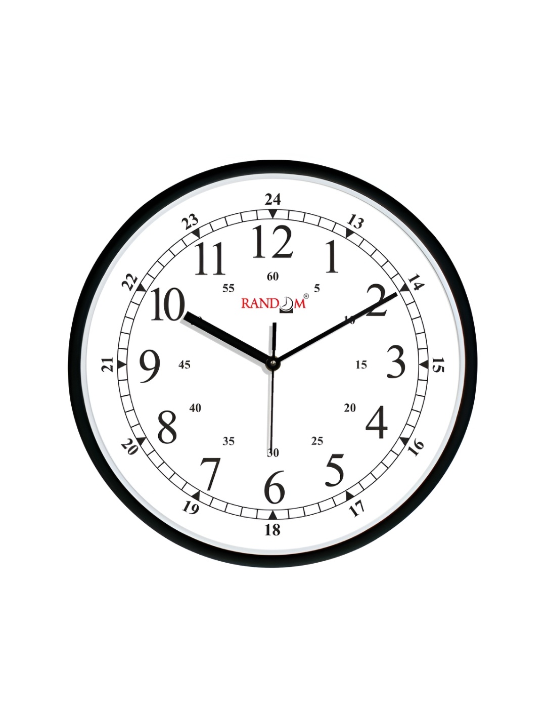 

RANDOM Printed Round Shaped Sweep Silent Movement Contemporary Wall Clock, White