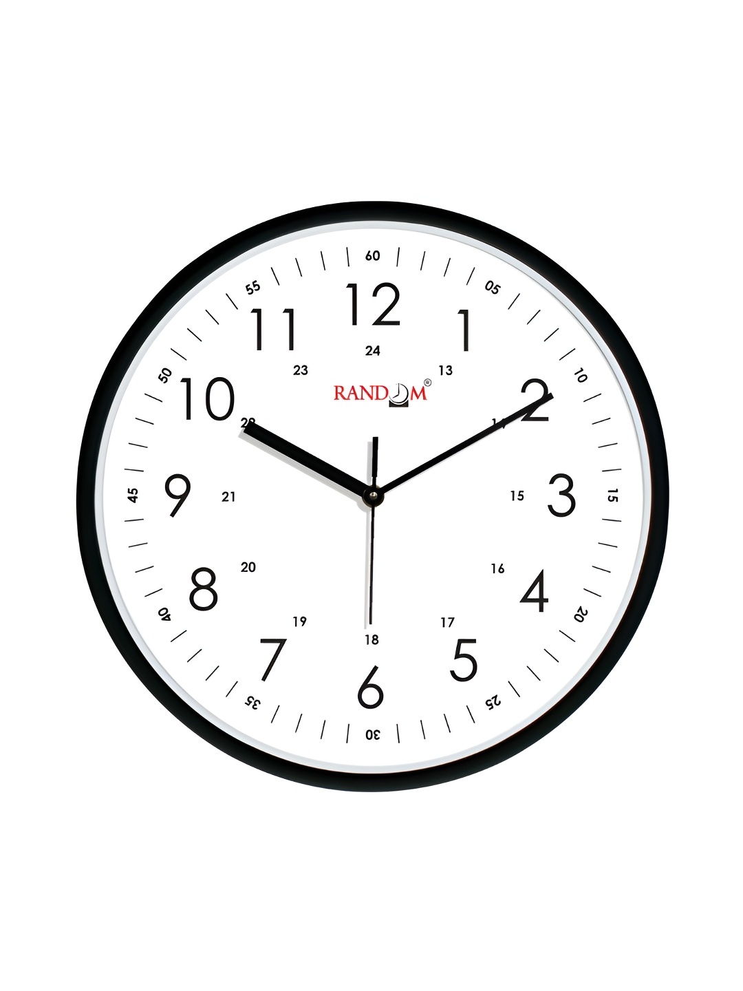 

RANDOM Printed Round Shaped Sweep Silent Movement Contemporary Wall Clock, White