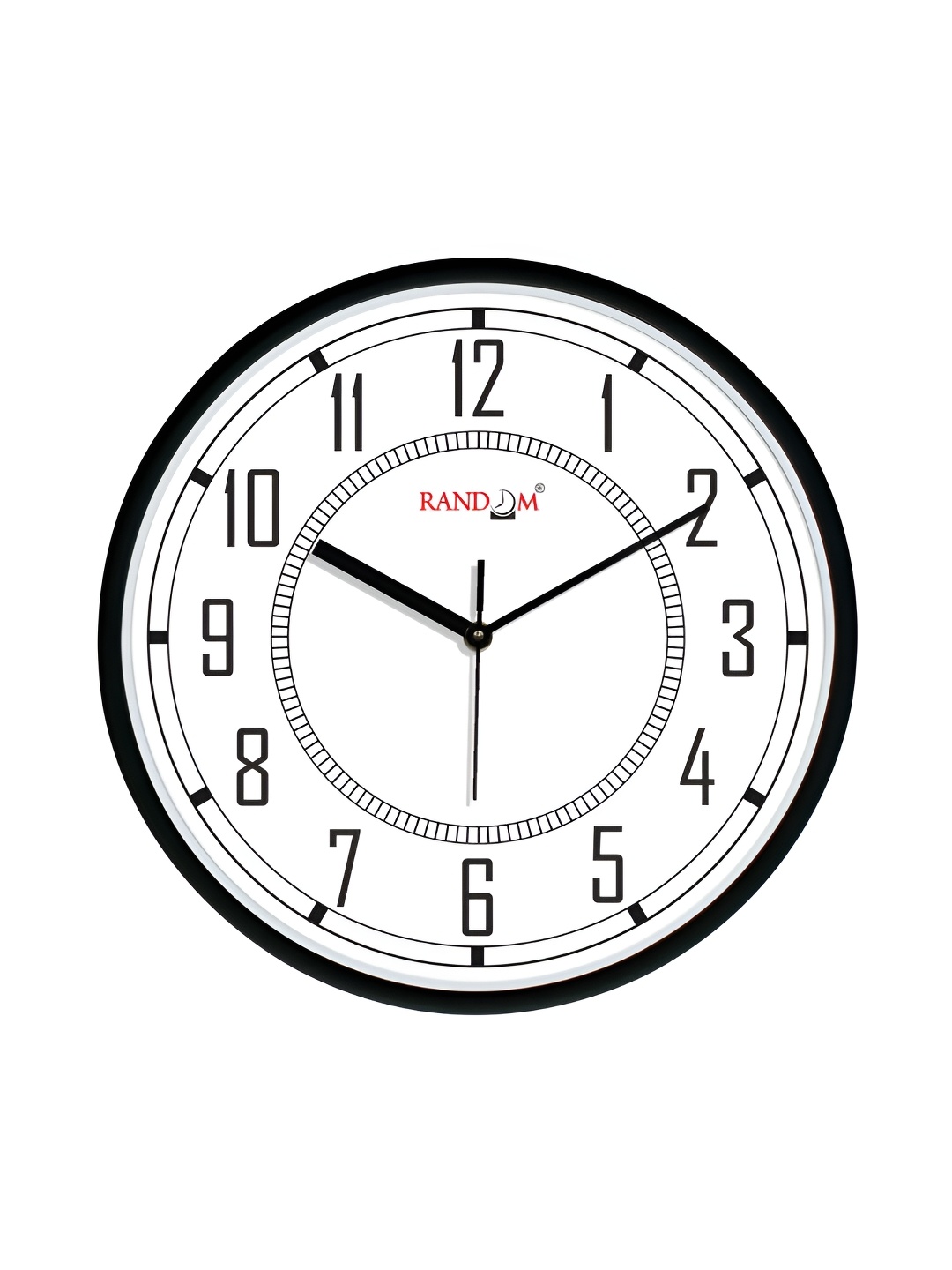 

RANDOM Printed Round Shaped Sweep Silent Movement Contemporary Wall Clock, White