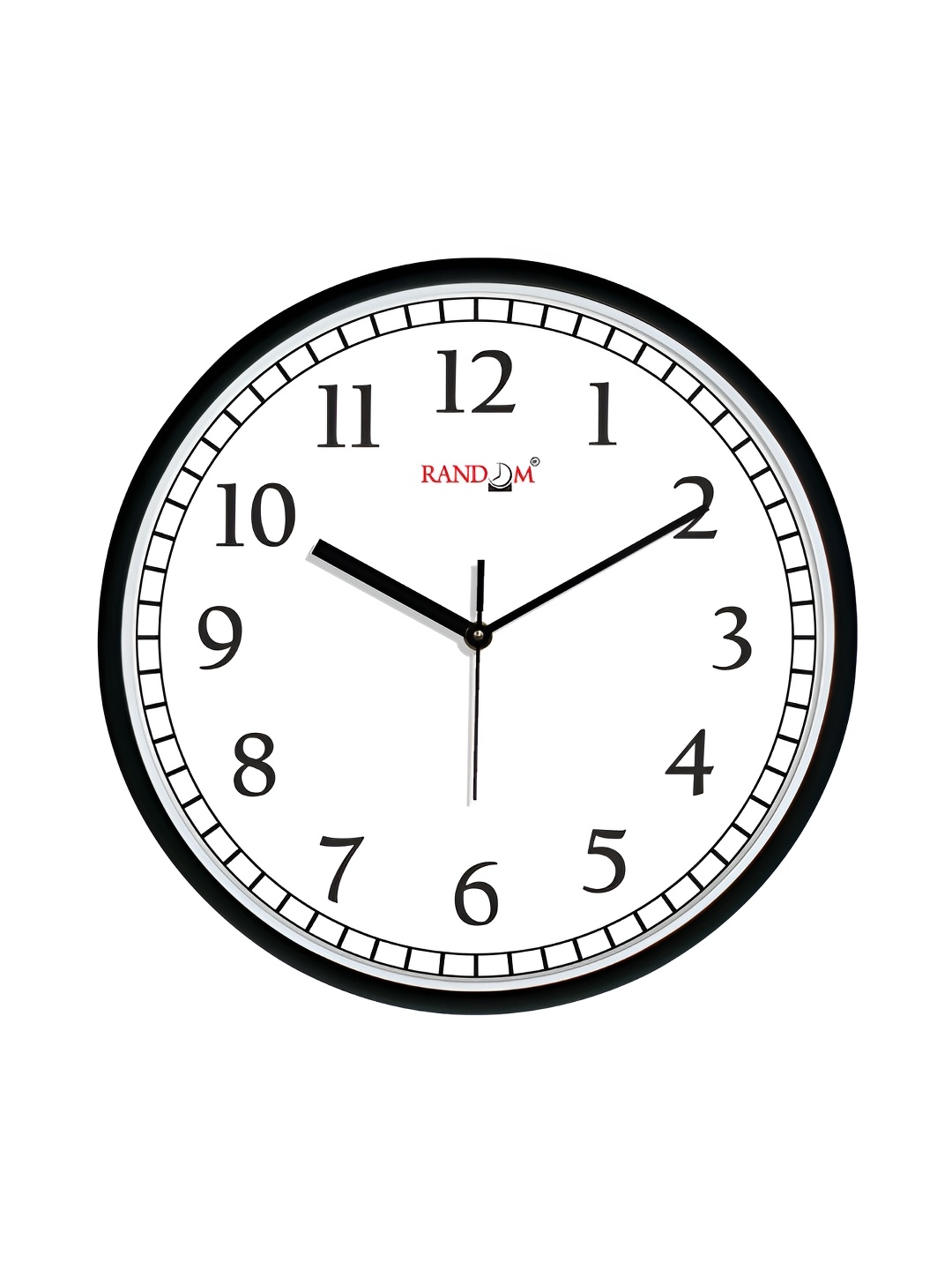 

RANDOM Printed Round Shaped Sweep Silent Movement Contemporary Wall Clock, White