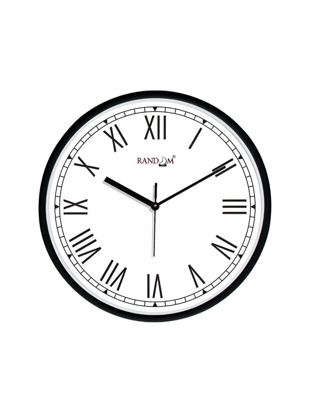 

RANDOM Printed Round Shaped Sweep Silent Movement Contemporary Wall Clock, White