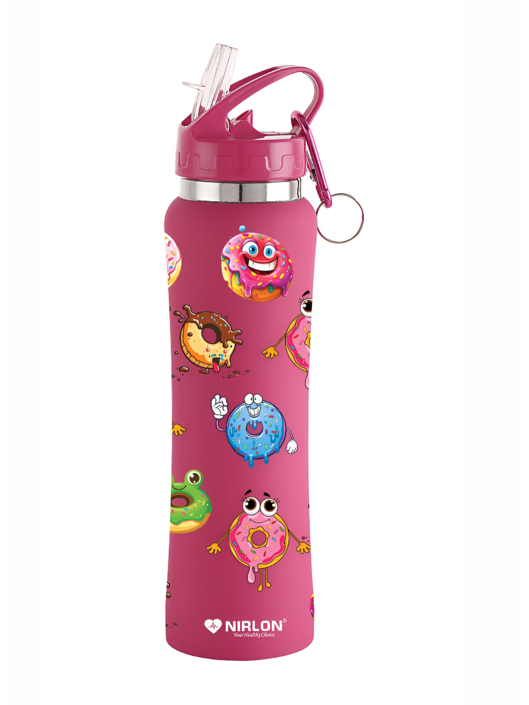 

NIRLON Purple Printed Stainless Steel Printed Water Bottle 750 ml