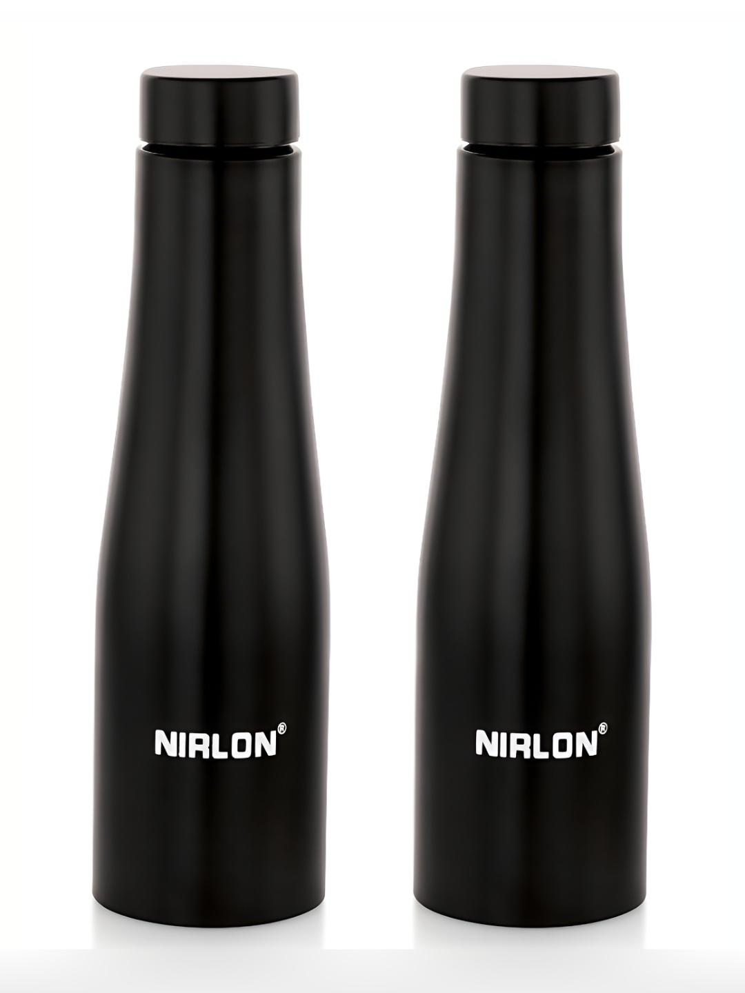 

NIRLON Black 2 Pieces Stainless Steel Solid Water Bottle 1L