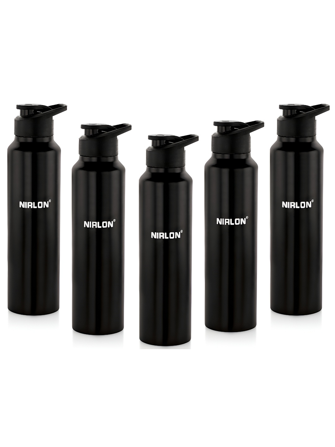 

NIRLON Black 5 Pieces Stainless Steel Solid Water Bottle 1L