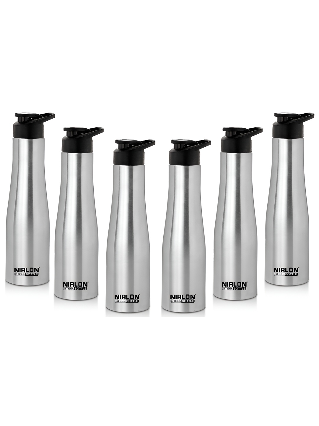 

NIRLON Silver-Toned 6 Pieces Stainless Steel Solid Water Bottle 1L