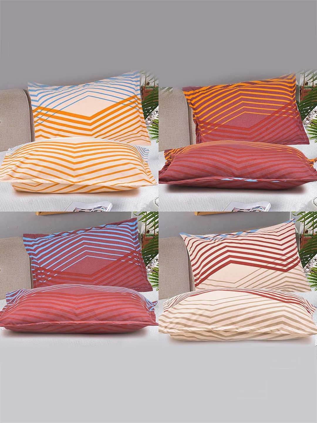 

RRC Maroon 8 Pieces Rectangle Pillow Covers