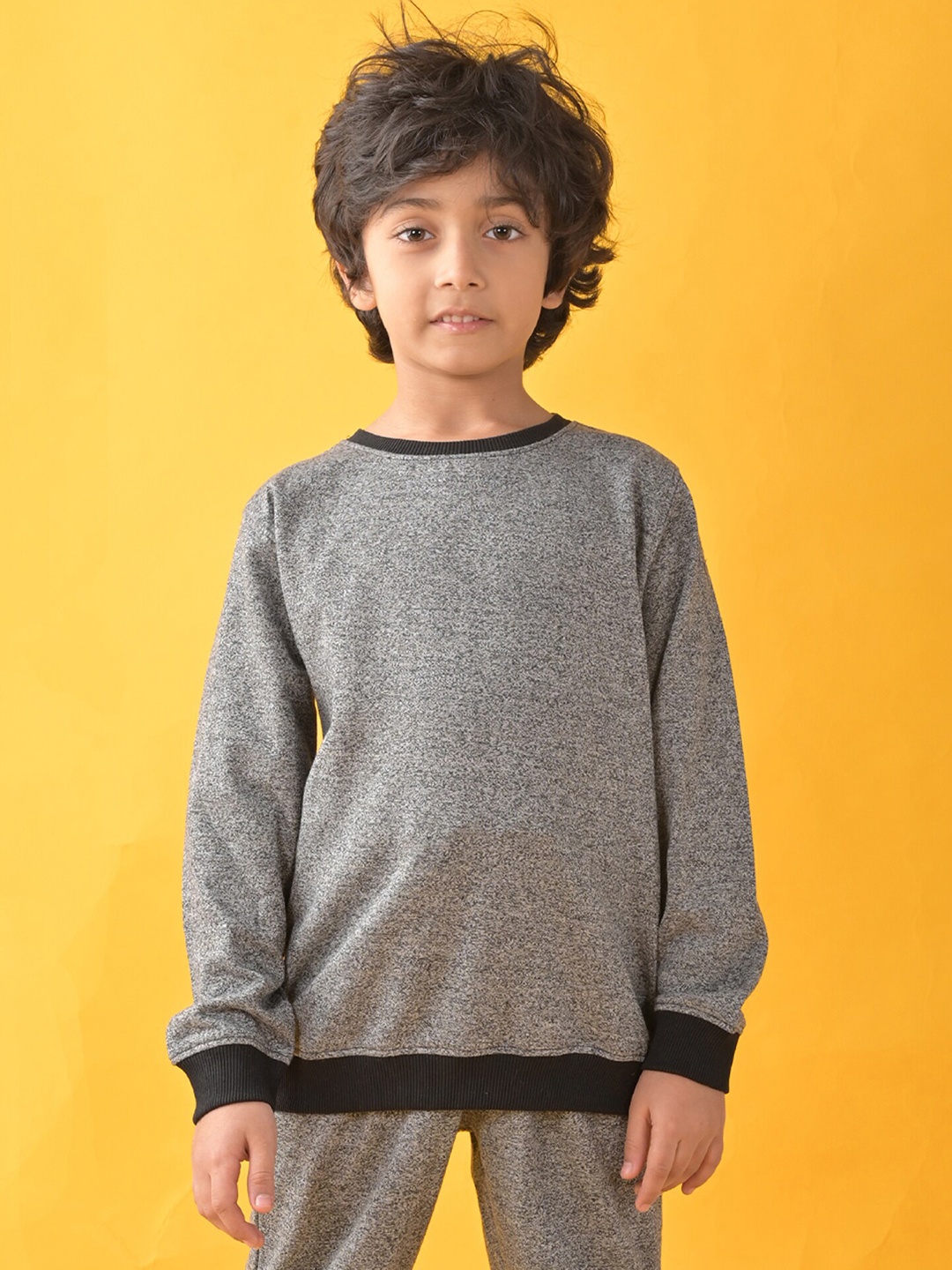 

Anthrilo Boys Round Neck Long Sleeves Pullover Sweatshirt, Black
