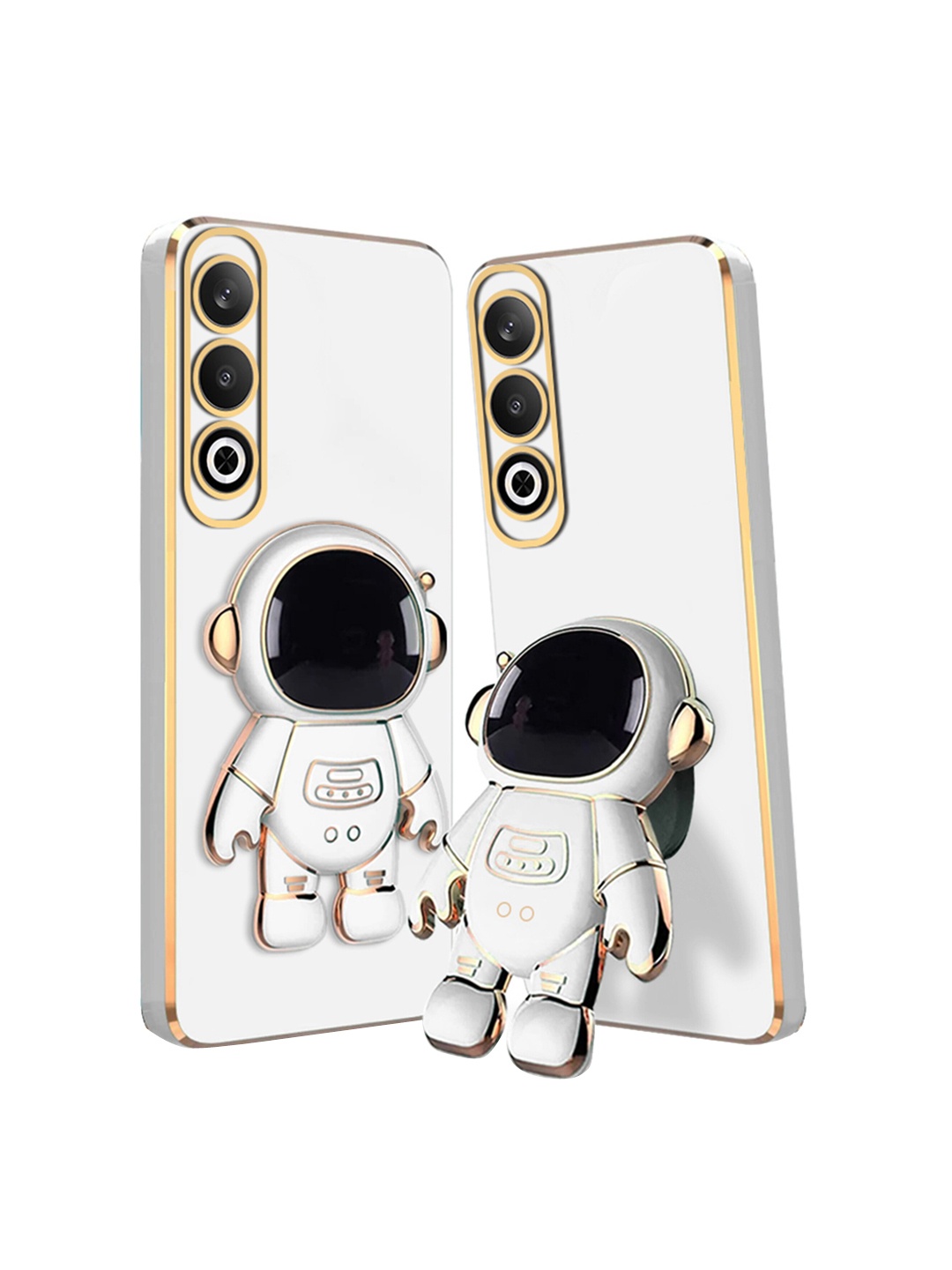 

Karwan Oneplus Nord CE4 Soft Back Case With 3D Astronaut Folding Stand, White