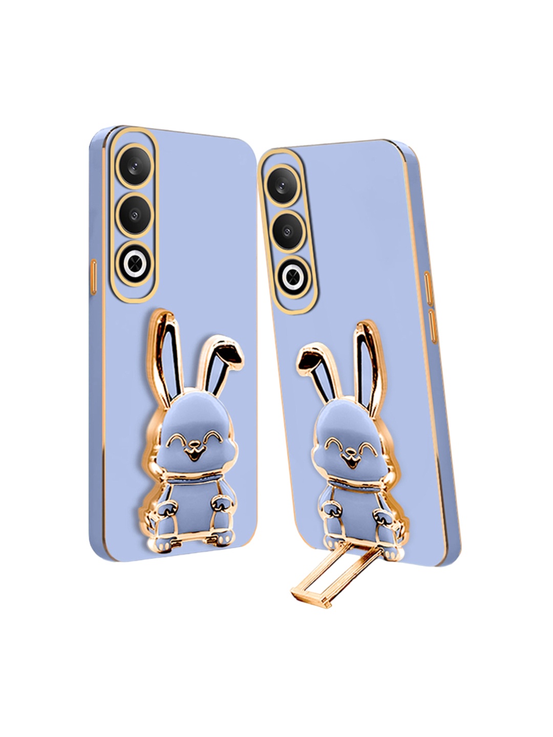 

Karwan Oneplus Nord CE4 Flexible Back Case 3D Bunny with Folding Stand, Blue