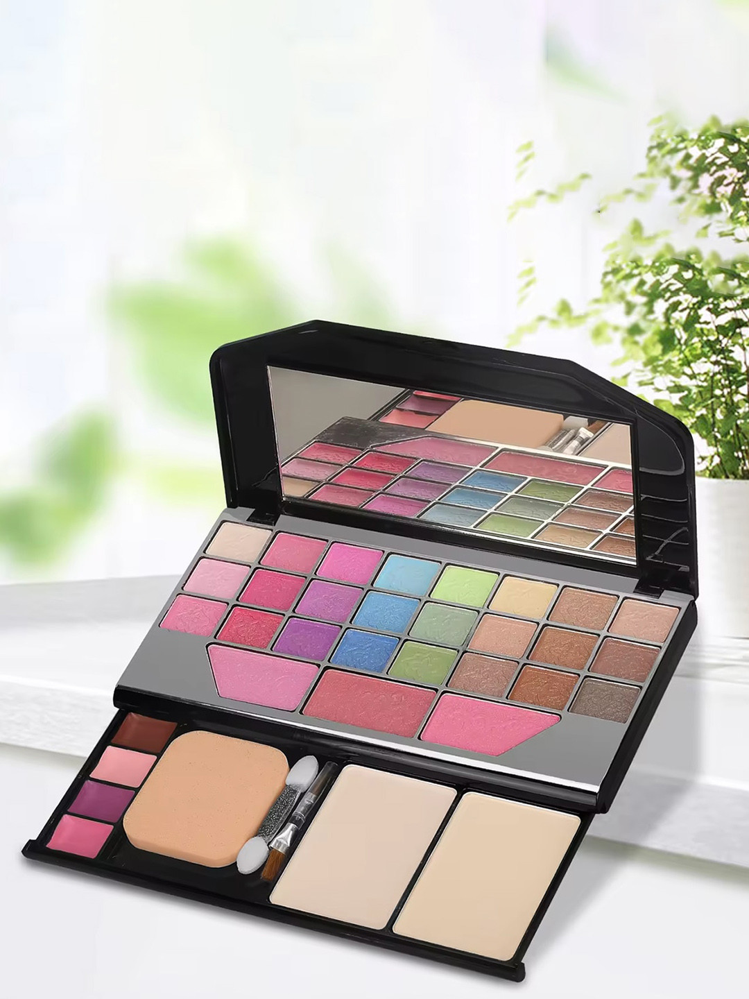 

Adbeni 24 Eyeshadow 3 Blusher 2 Compact 8 Lip Color Makeup Kit-32g, Na
