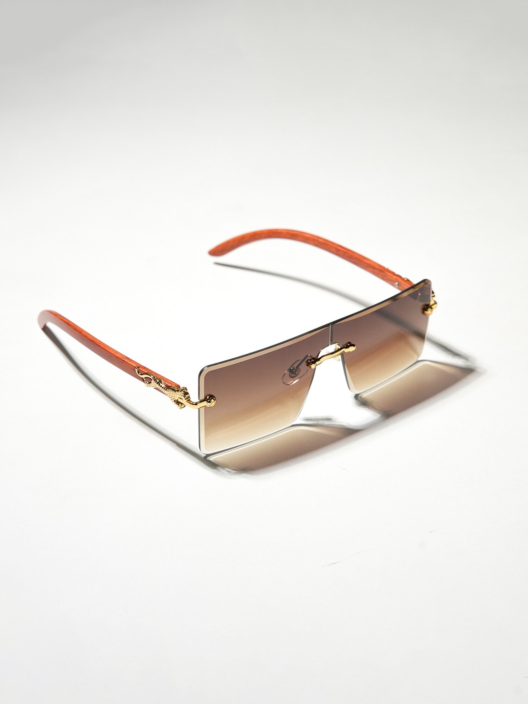 

CHOKORE Men Rectangle Sunglasses with UV Protected Lens CHKSM_28, Brown