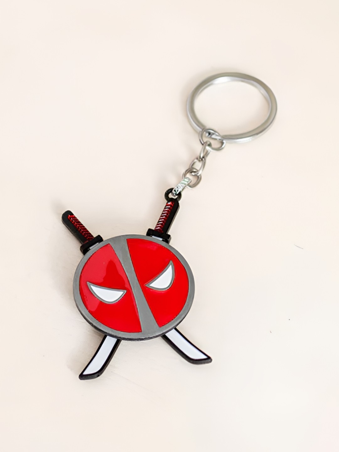

THEDECORKART Metal Keychain, Red