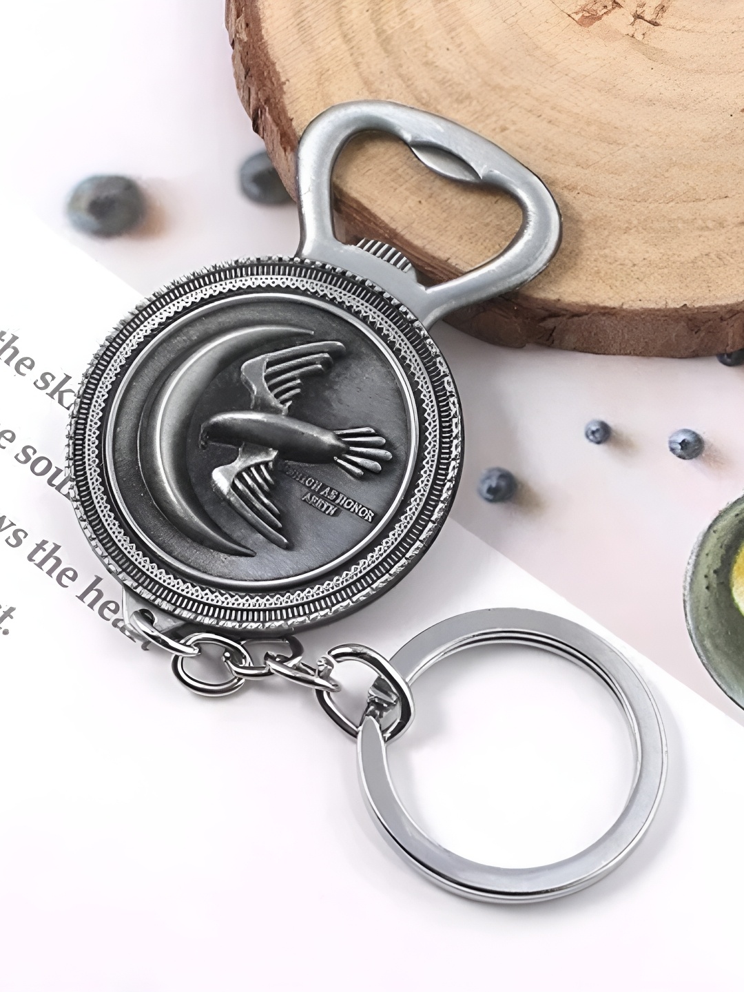

THEDECORKART Ethnic Amulet Circle Key Chain, Grey