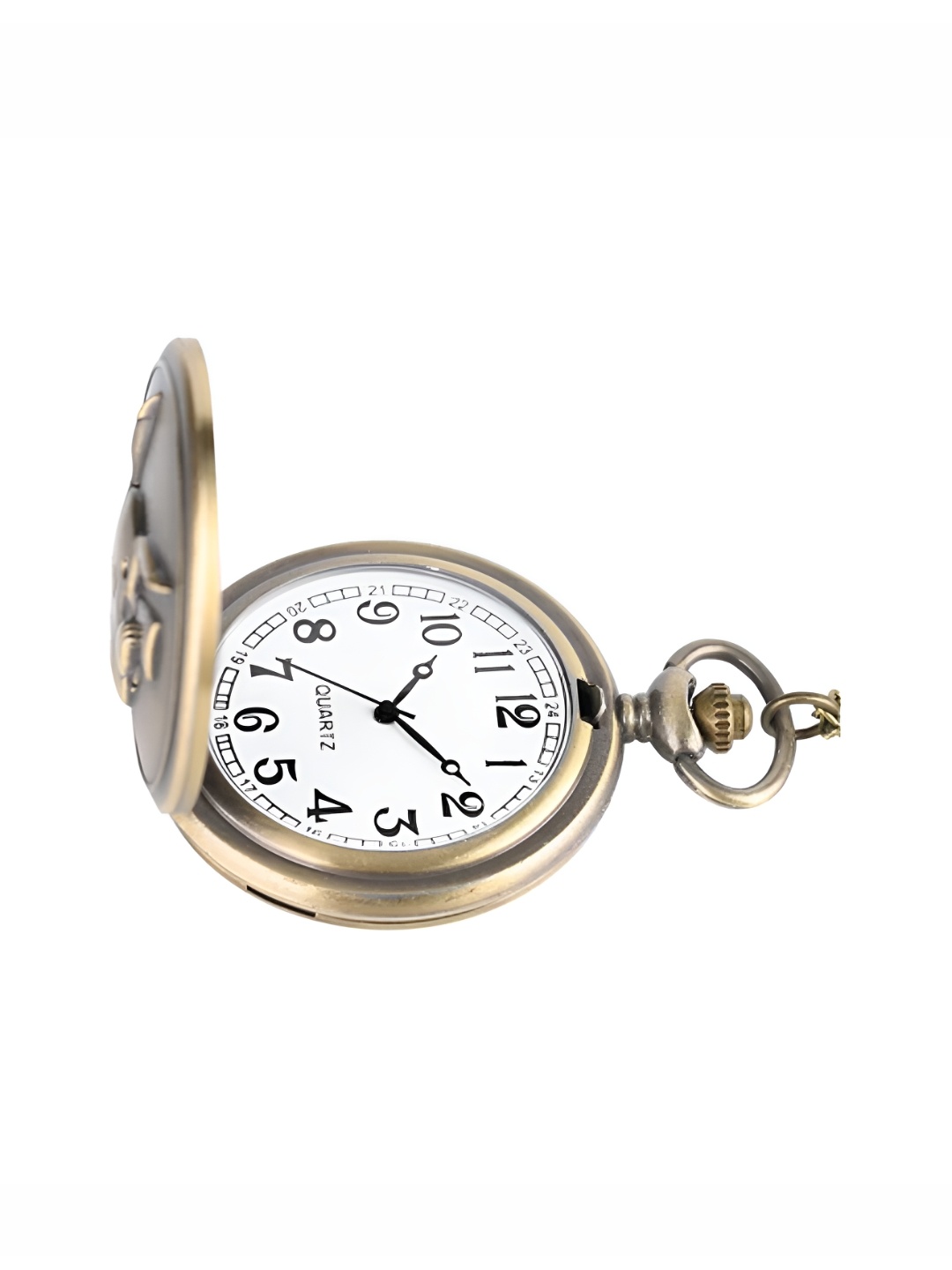 

THEDECORKART Printed Metal Pokemon Key Chain With Pocket Watch, Brown