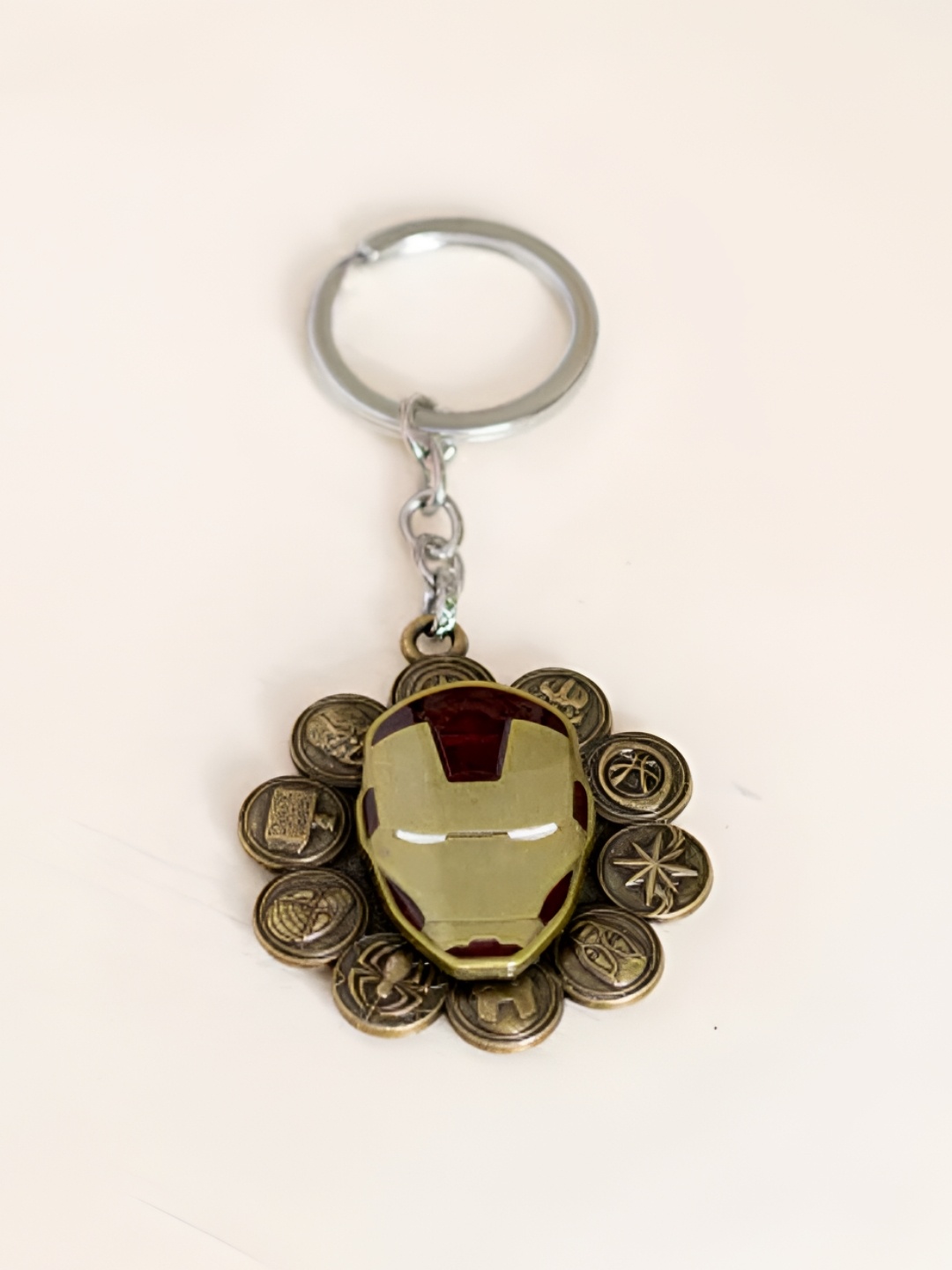 

THEDECORKART Printed Metal Iron-Man Key Chain, Brown