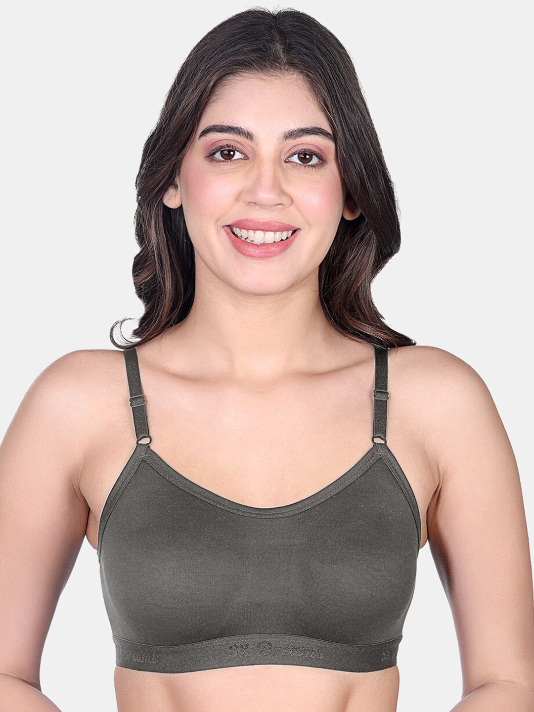 

SKDREAMS Full Coverage Non Padded Workout Bra-All Day Comfort, Brown