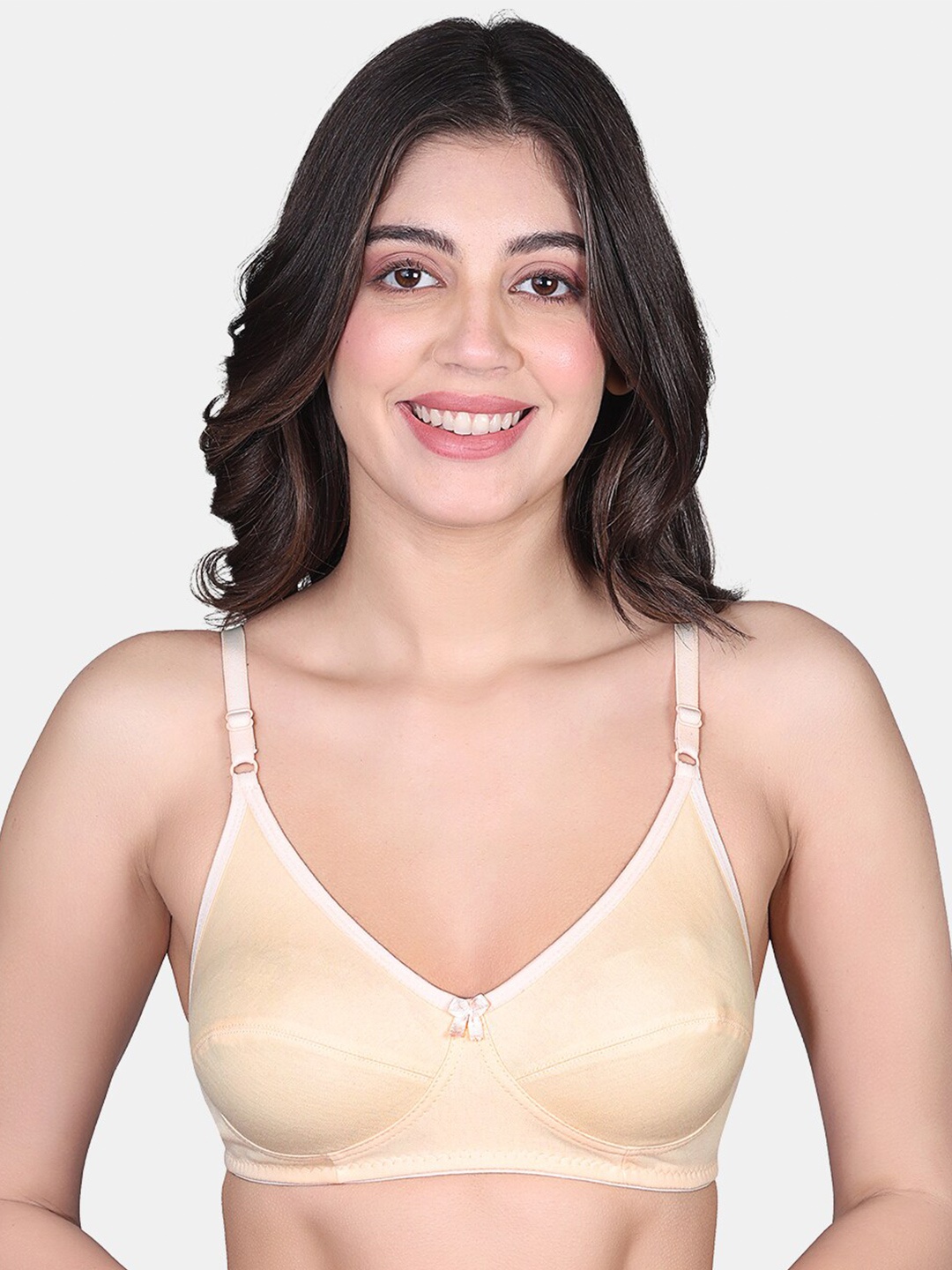 

SKDREAMS Full Coverage Non Padded Non-Wired Cotton Everyday Bra-All Day Comfort, Nude