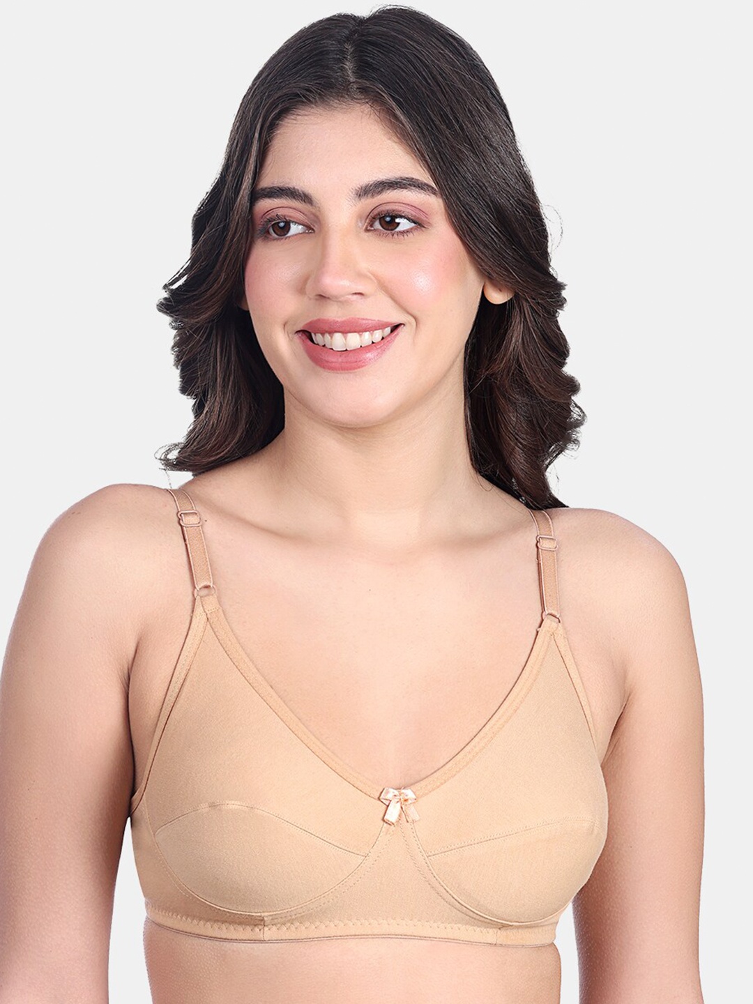 

SKDREAMS Full Coverage Non Padded Non-Wired Cotton Everyday Bra-All Day Comfort, Nude