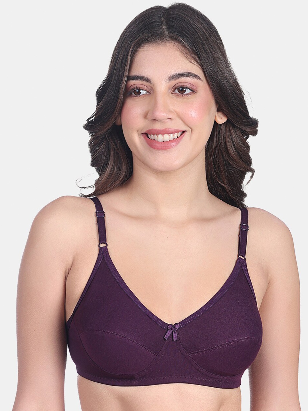 

SKDREAMS Full Coverage Non Padded Non-Wired Everyday Bra-All Day Comfort, Purple