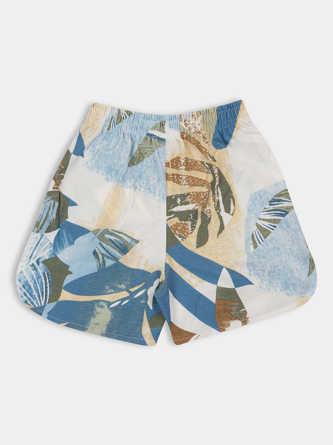 

PAMPOLINA Girls Tropical Printed Cotton Regular Shorts, Grey