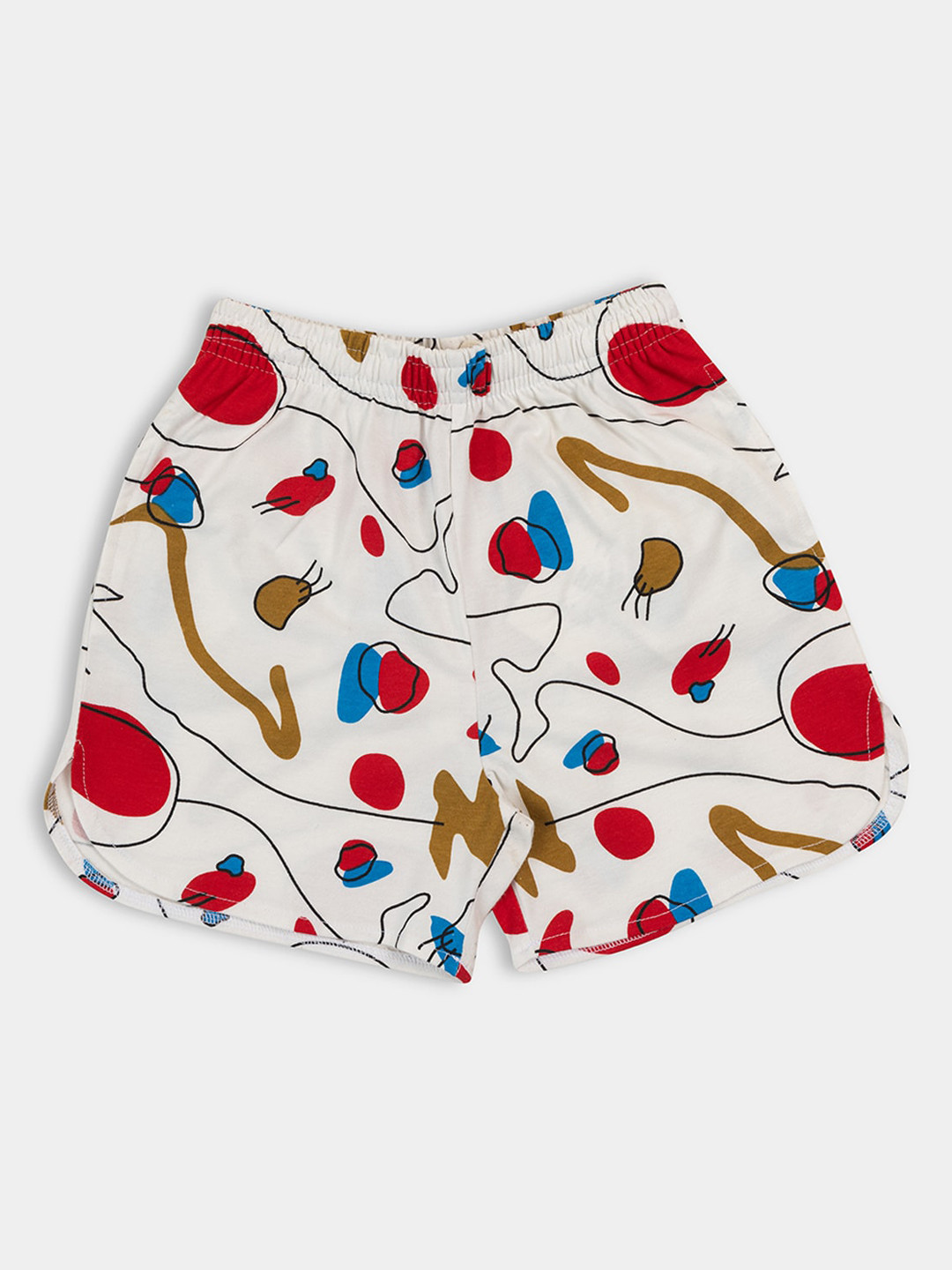 

PAMPOLINA Girls Conversational Printed Cotton Regular Shorts, White