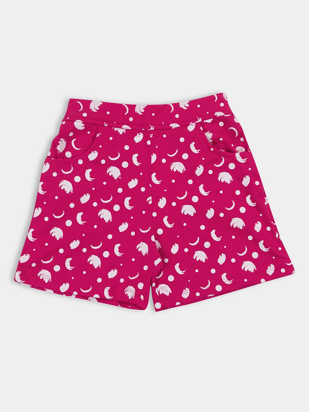 

PAMPOLINA Girls Conversational Printed Cotton Regular Shorts, Magenta