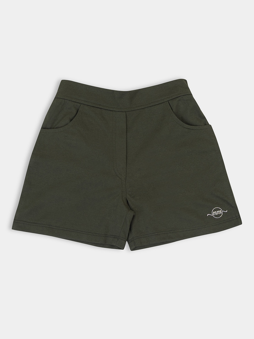 

PAMPOLINA Girls Cotton Regular Shorts, Olive