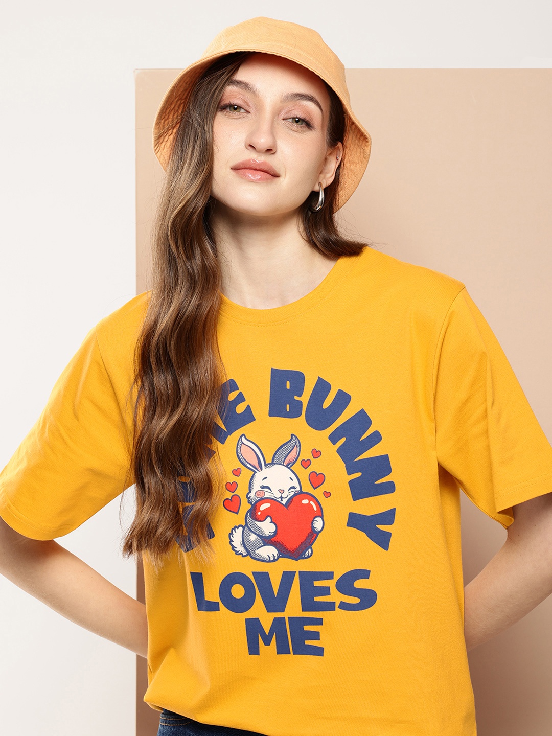 

Difference of Opinion Printed Oversized Pure Cotton T-shirt, Mustard