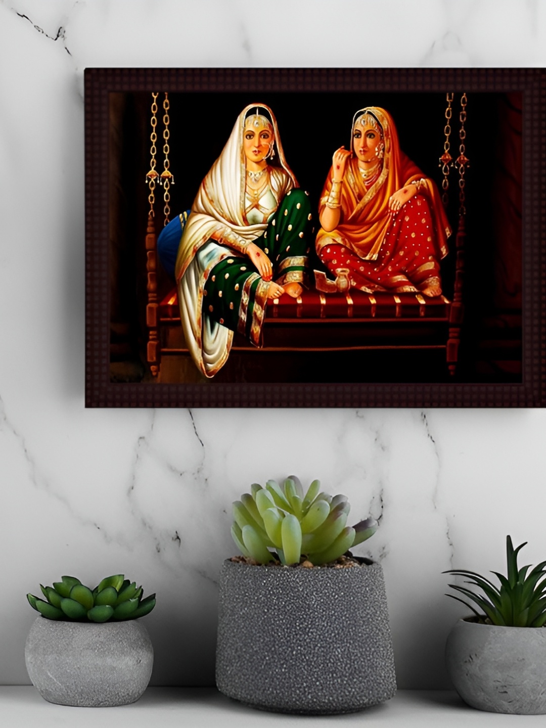 

Tamatina Brown & Red Printed Wooden Wall Art