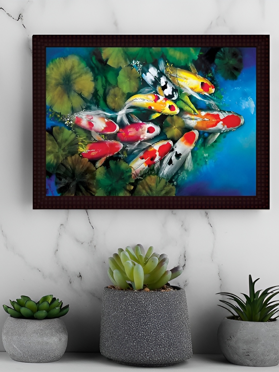 

Tamatina Blue & Green Printed Wooden Wall Art