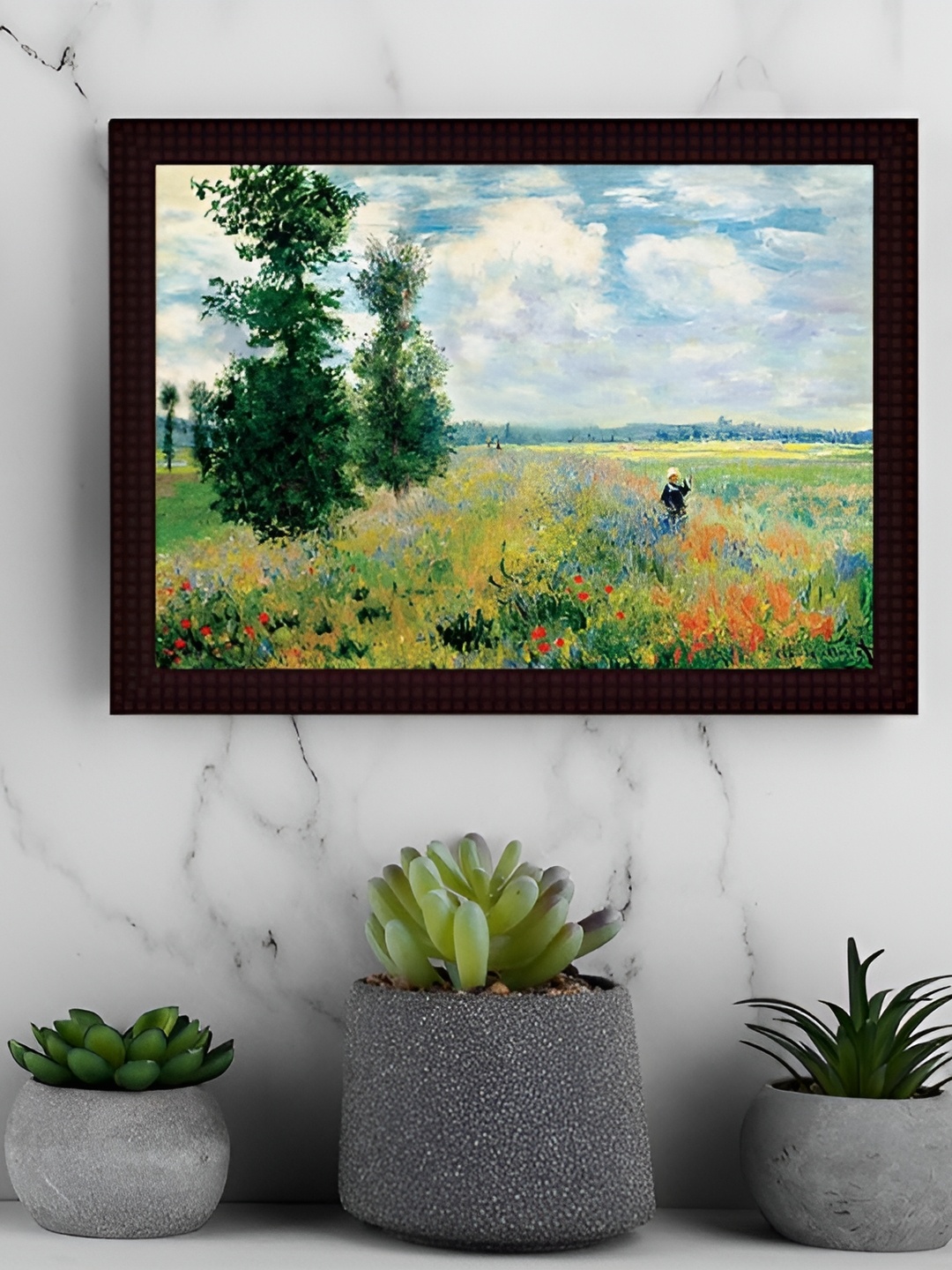 

Tamatina Blue & Green Printed Wooden Wall Art