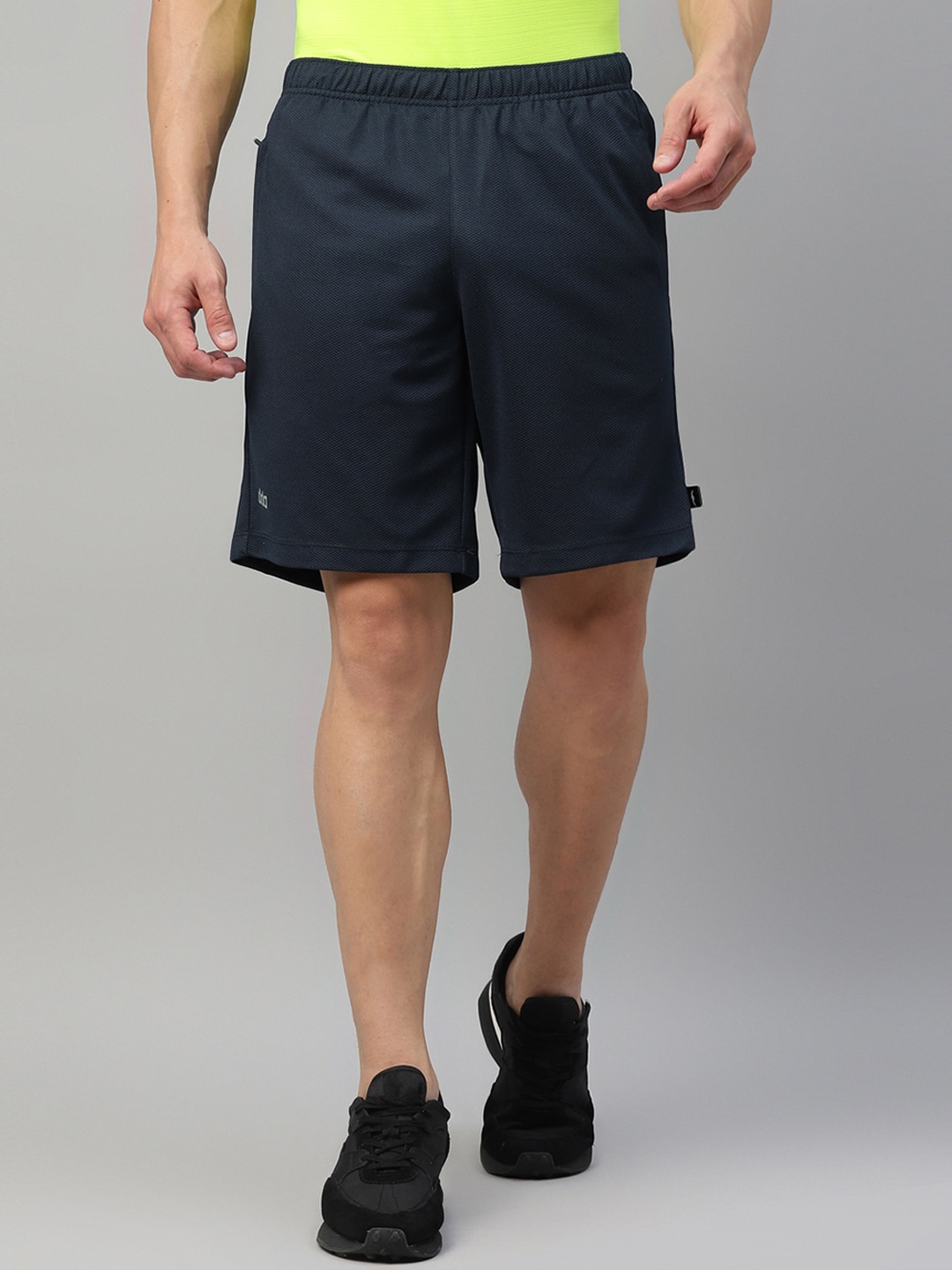 DIDA Men Dry-Fit Running Shorts, Navy blue