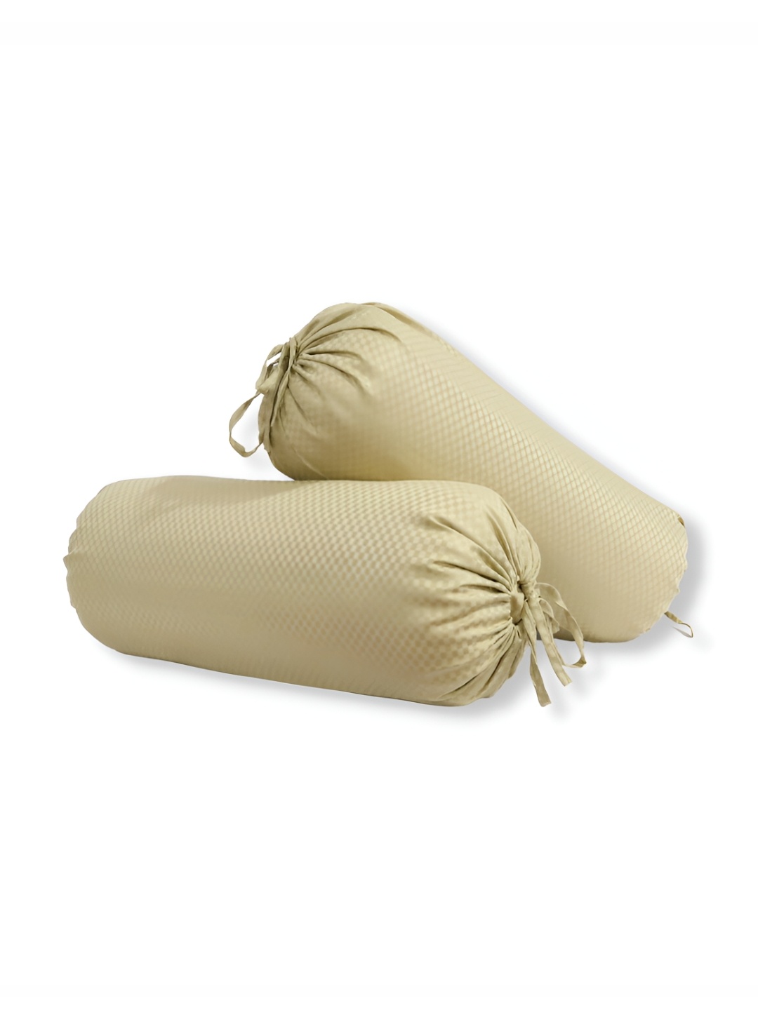 

SWAYAM 2-Pcs Beige Printed Bolster Covers