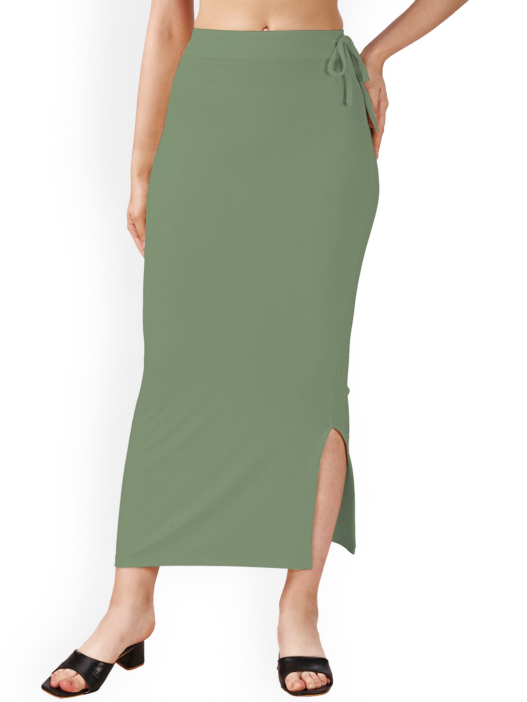 

Mehrang Straight Cut Saree Shapewear, Green