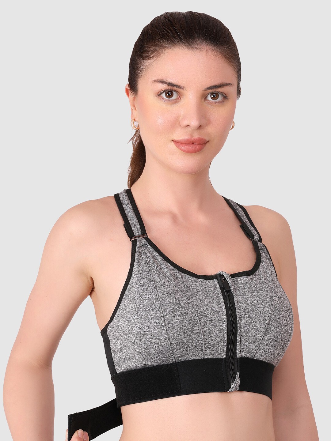 

BRACHY Full Coverage Removable Padding Bra-All Day Comfort, Grey