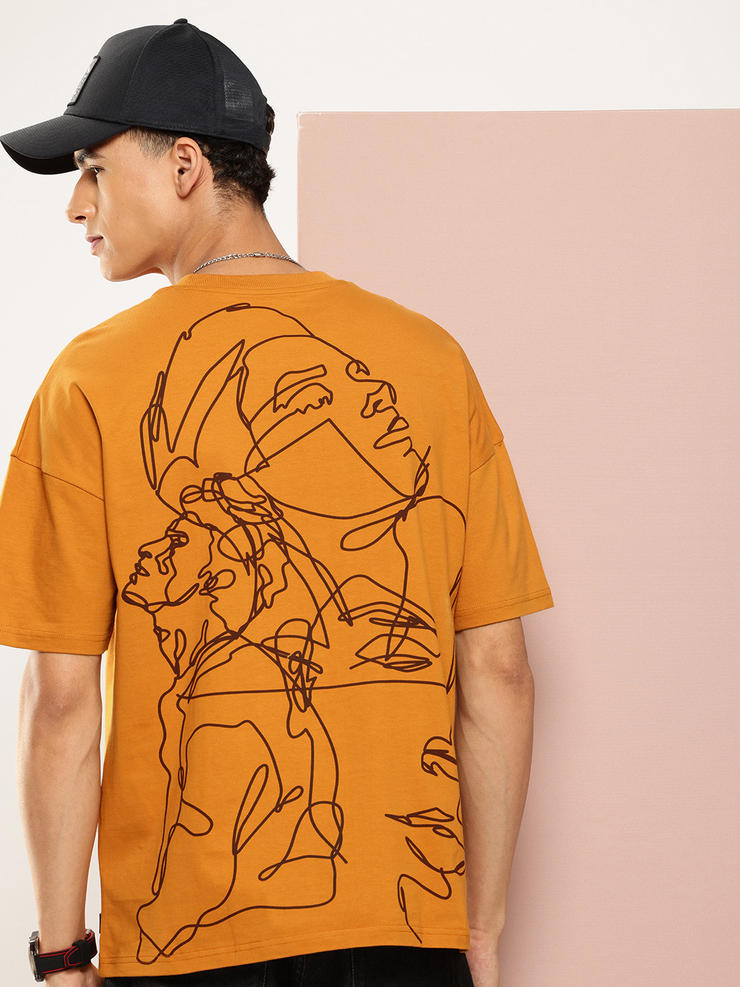 

Stormborn Men Graphic Printed Oversized T-shirt, Brown