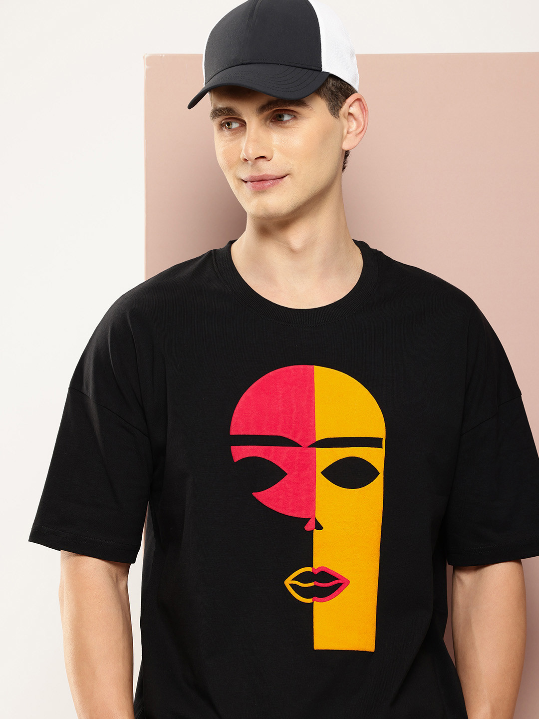 

Stormborn Men Graphic Printed Oversized T-shirt, Black