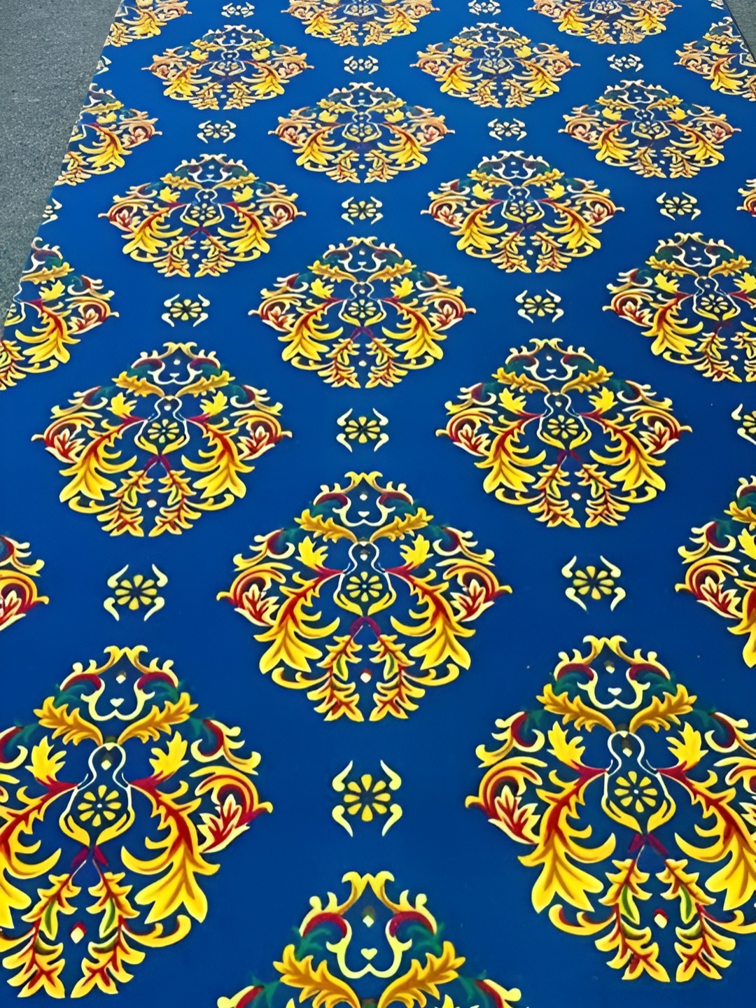 

Safiya Carpet Blue Floral Water Resistant Nylon Carpets