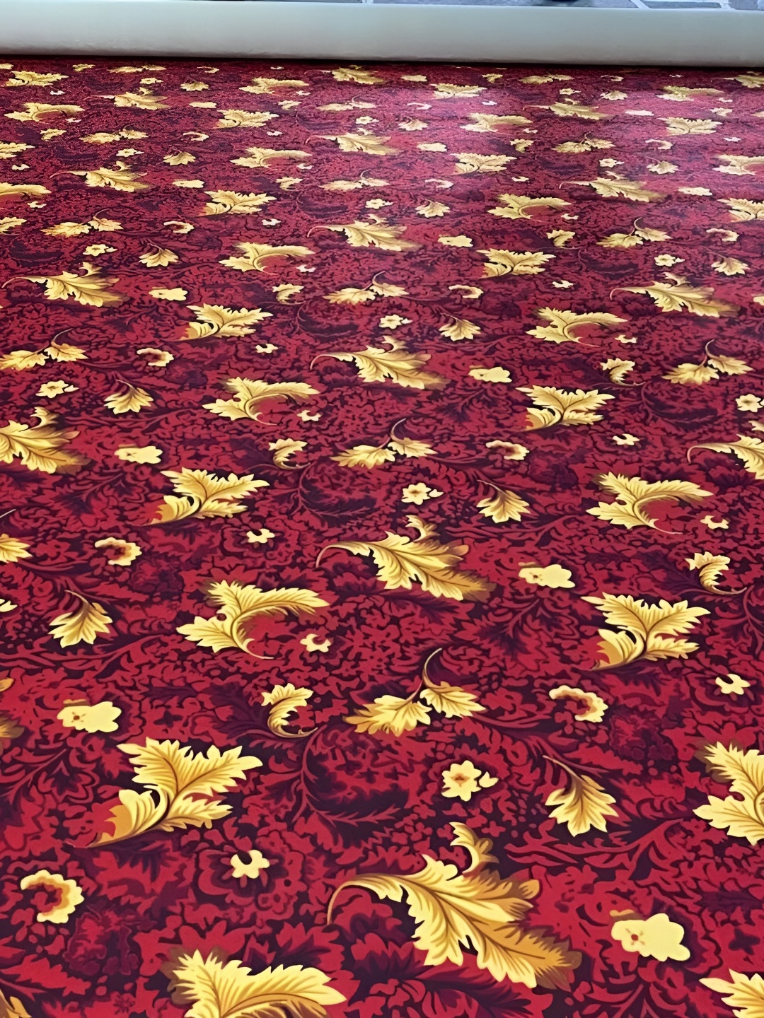 

Safiya Carpet Red Floral Water Resistant Nylon Carpet