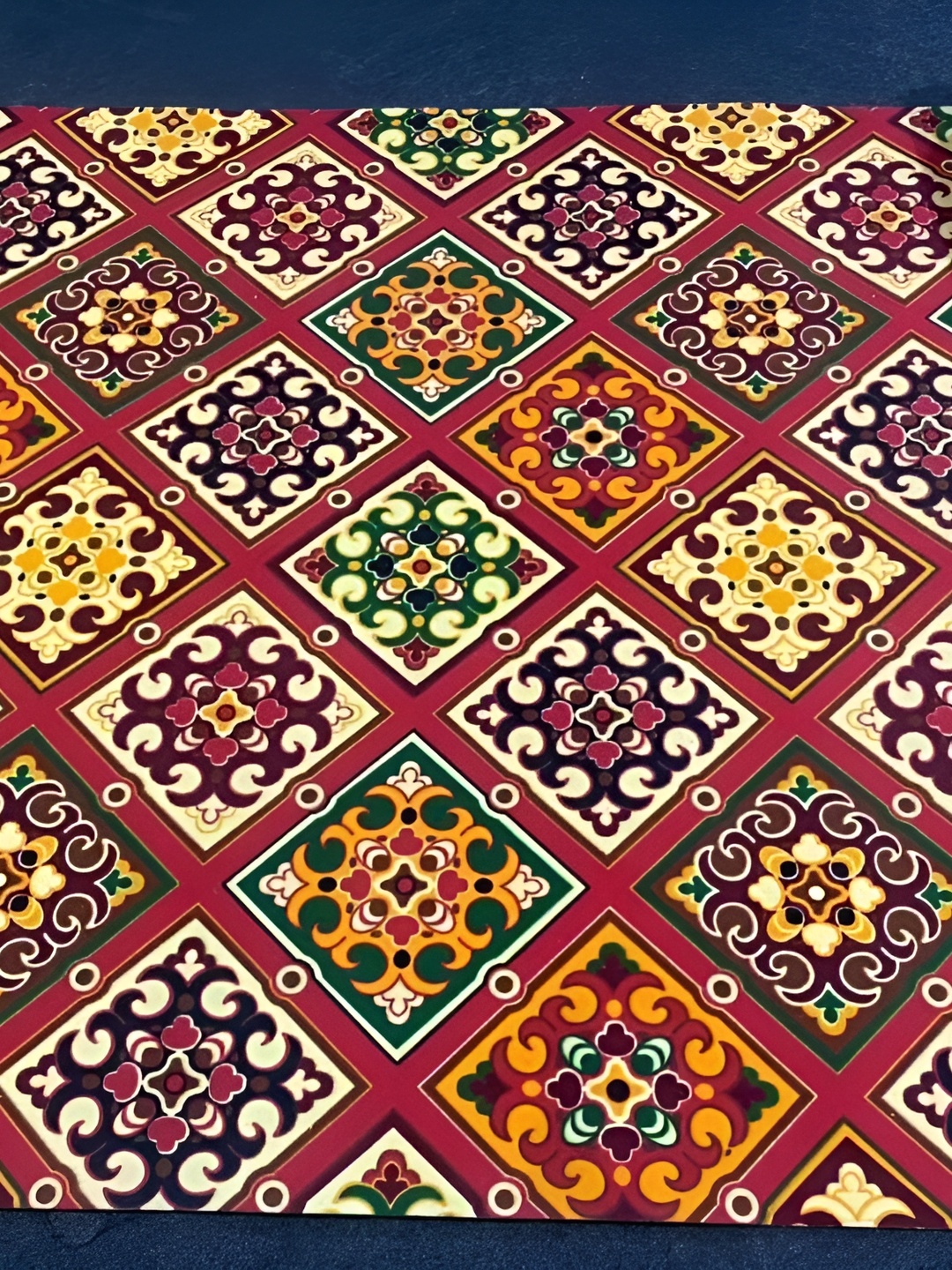 

Safiya Carpet Red Ethnic Motifs Water Resistant Carpets