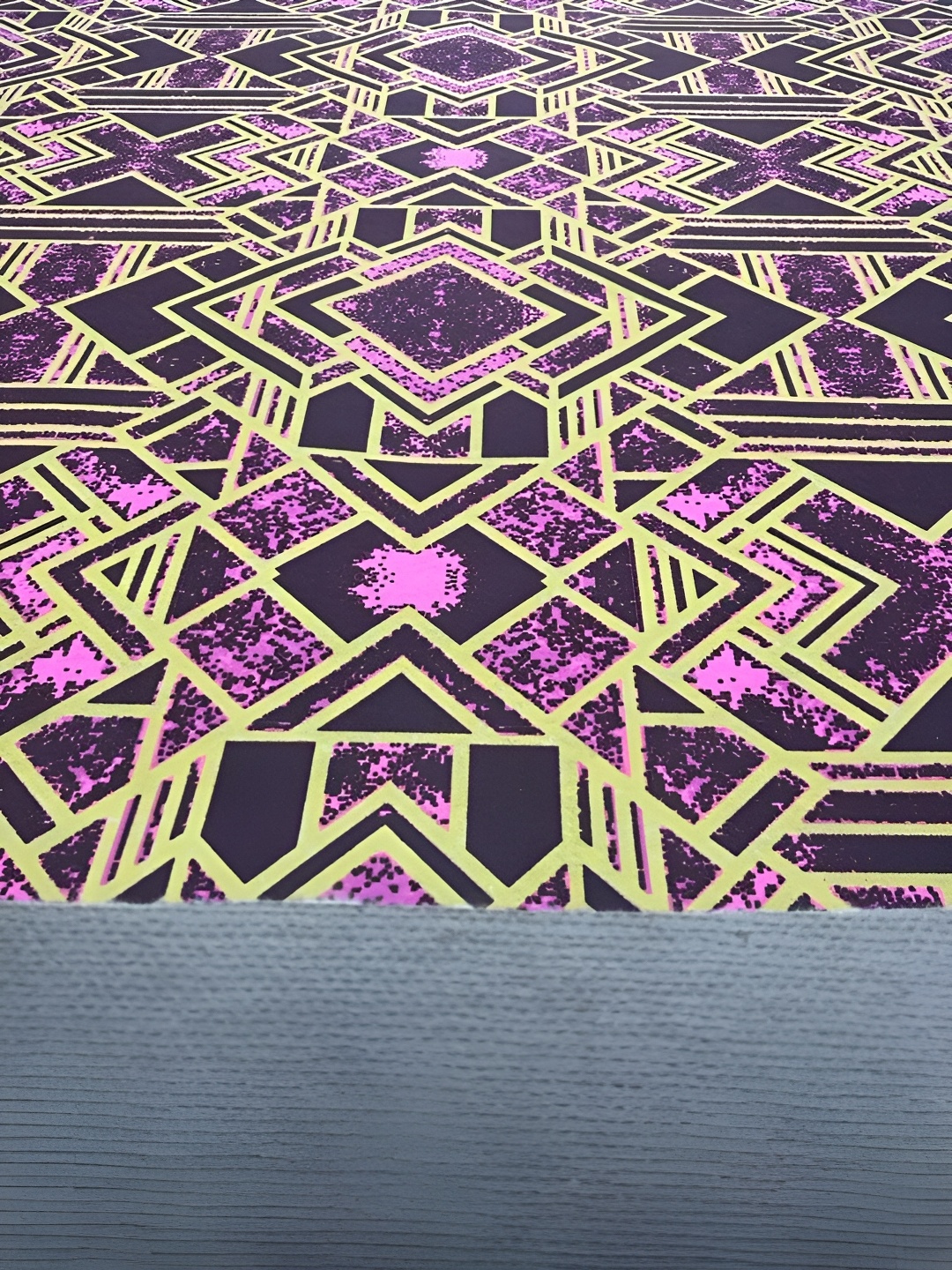 

Safiya Carpet Purple & Yellow Geometric Printed Water Resistant Carpet