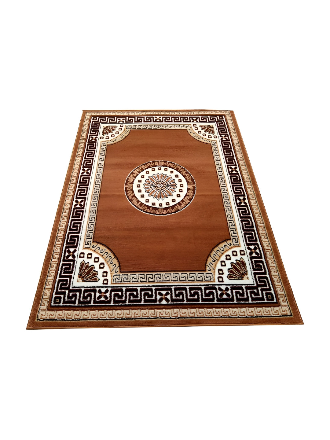 

Safiya Carpet Rust & White Floral Water Resistant Carpets