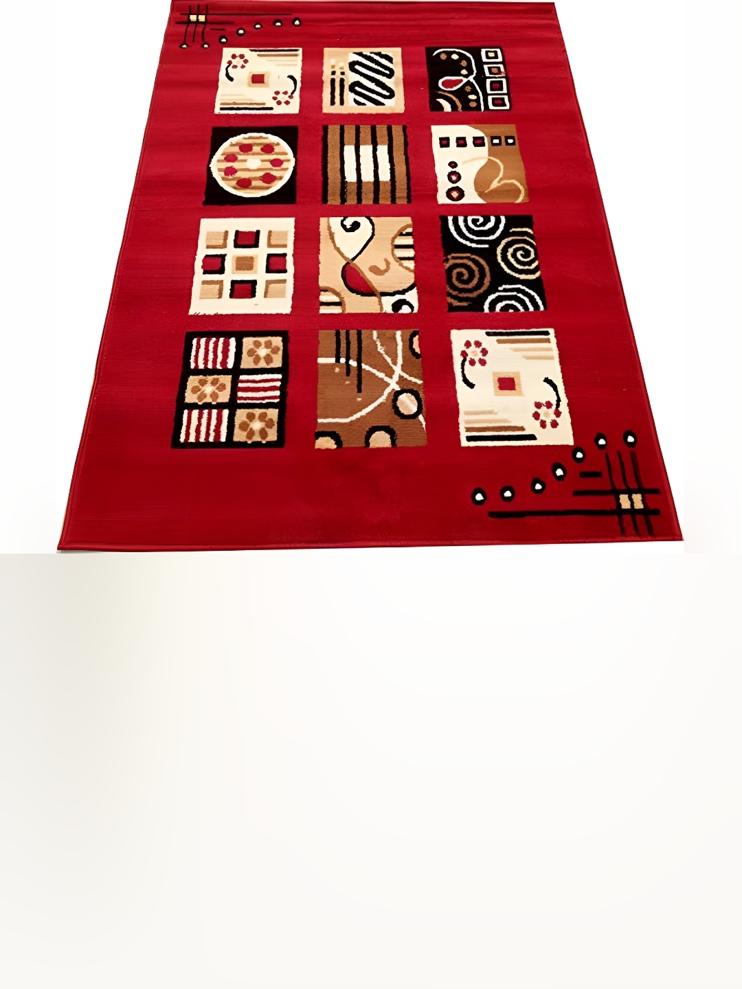 

Safiya Carpet Red & Beige Floral Water Resistant Carpets