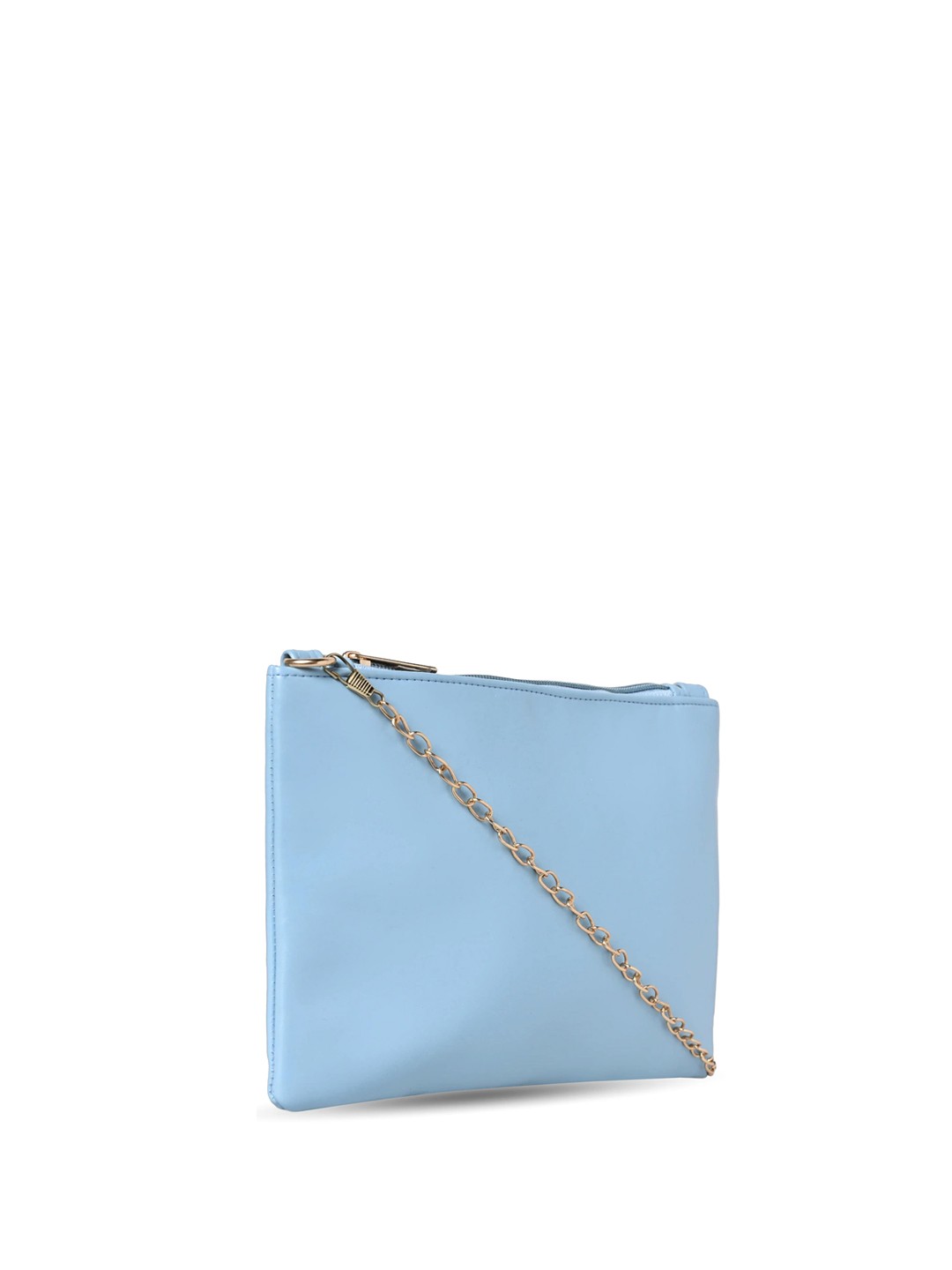 

MARKQUES Leather Structured Sling Bag, Blue