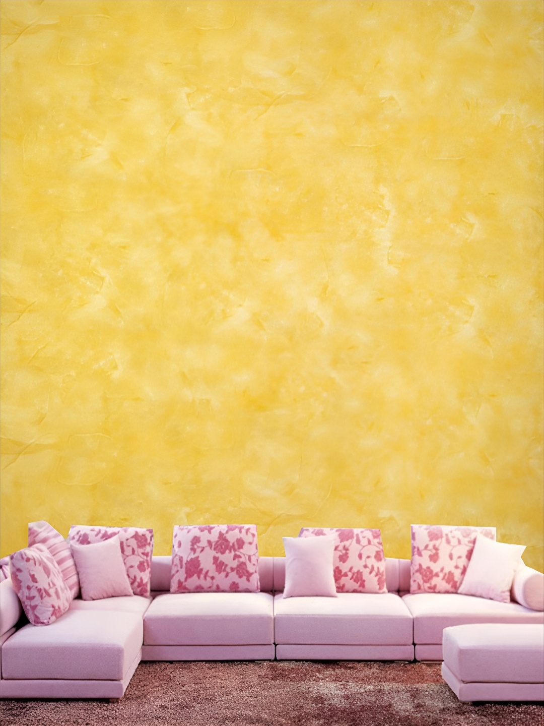 

KSHIRSA Mustard Yellow 3D Printed Self-Adhesive Wallpaper