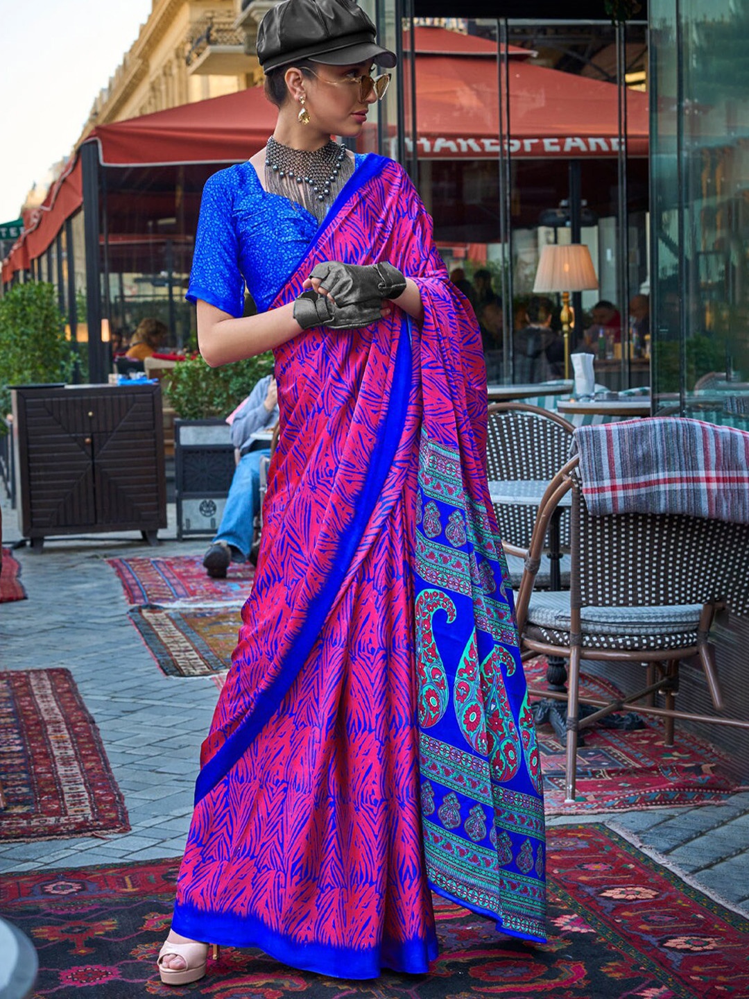 

MySilkLove Satin Saree, Purple