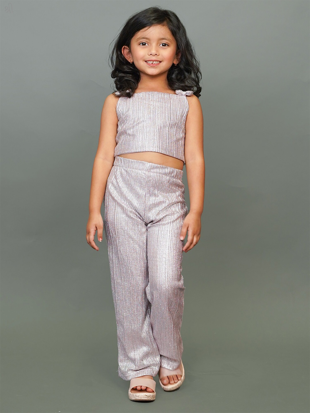 

Little Carrot Girls Top with Trousers, Pink