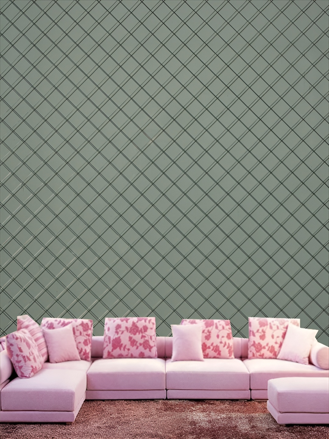 

KSHIRSA Grey & Black 3D Printed Self Adhesive Wall Sticker